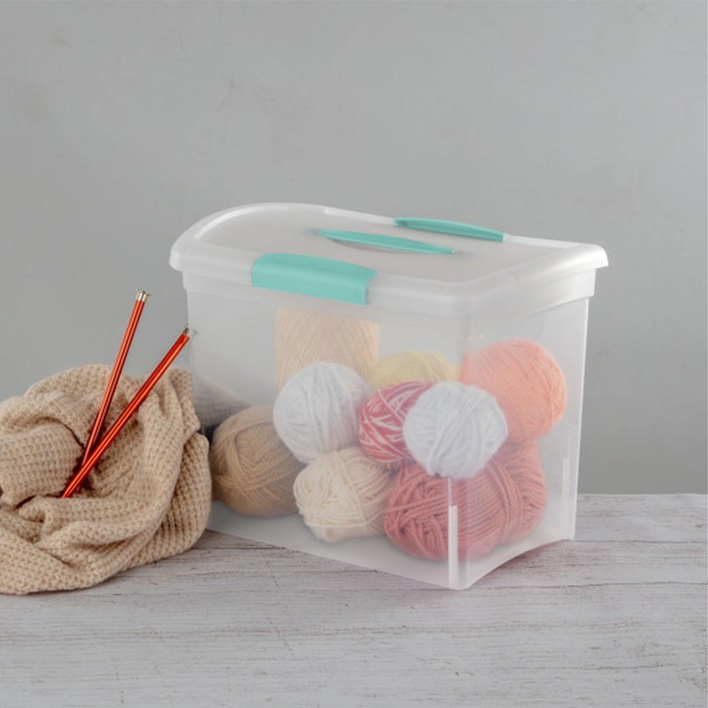 Sterilite Large Nesting ShowOffs, Stackable Small Storage Bin with Latching