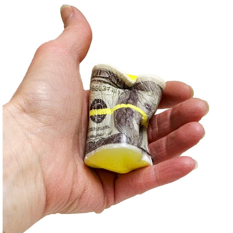 Stress Relief Squeezable Foam $100 Bill Money Bundle 2 Pk