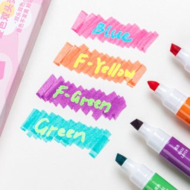 EpenGo Dual Tip Pastel Highlighters, 8 Colors, 4-Pack, No Bleed Quick Dry Ink, Chisel and Bullet Tips (Dopamine)