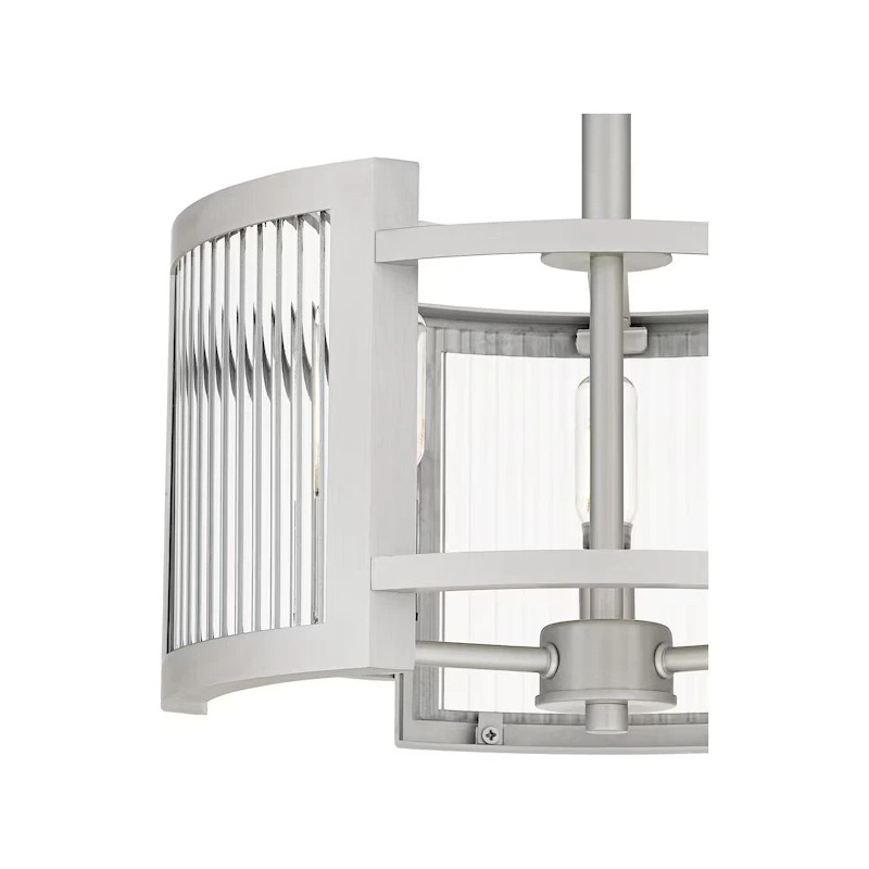 QUOIZEL Lexon 3 -Light 13" Brushed Nickel Semi Flush Mount