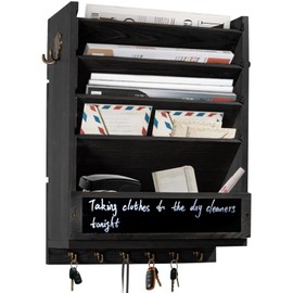 Rustic wall mail organizer,Key and Mail File Holder for Wall Mount