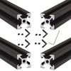 4pcs 350mm V Slot 2020 Aluminum Extrusion European Standard Anodized