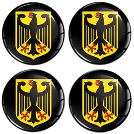 SkinoEu Set of 4 x 60 mm Sticker for Hub Caps Hub Caps Hub Caps Wheel Hub Cover Wheel Sticker Germany German Flag German Eagle A 8460