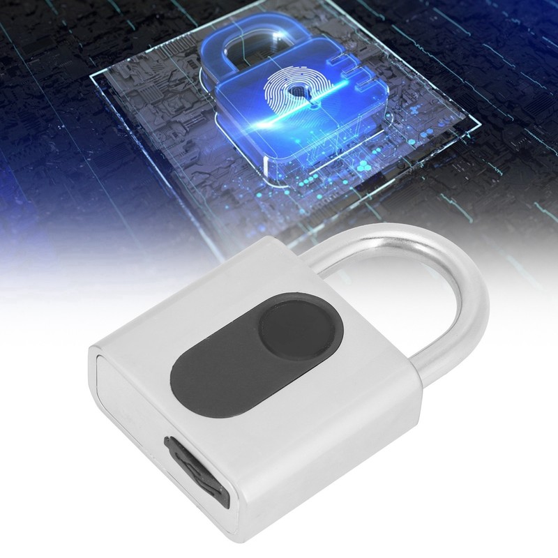 Bluetooth Padlock Intelligent Fingerprint Phone APP Lock Set for Dormitory