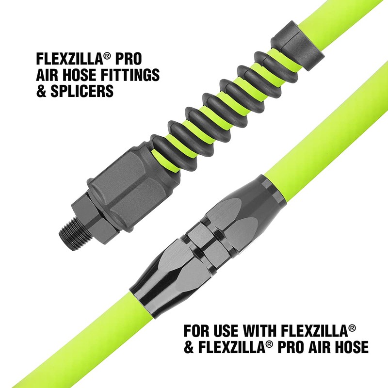Flexzilla Pro Air Hose Reusable Fitting with Ball Swivel, 3/8