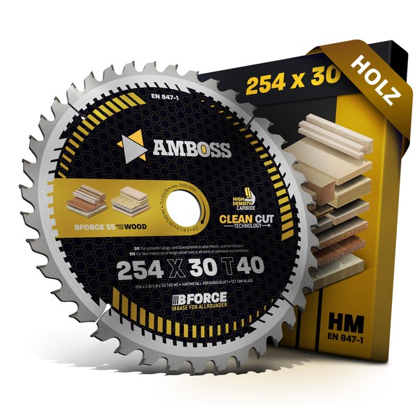 AMBOSS WERKZEUGE HM Circular Saw Blade, 254 x 30, Z40,