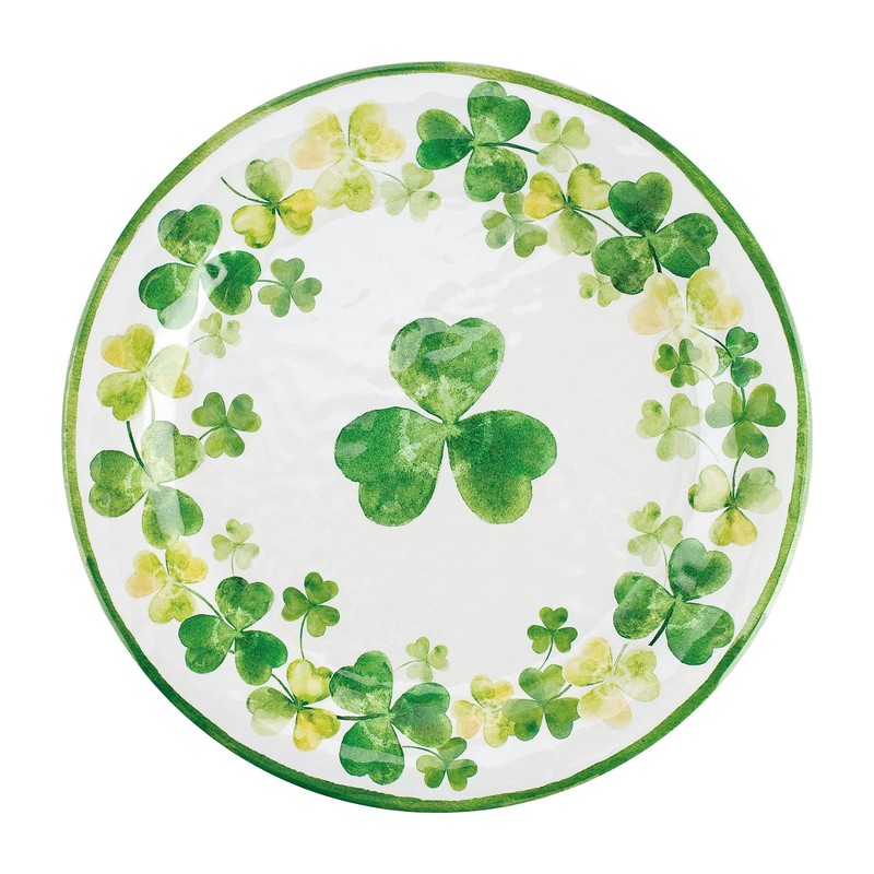 UPware 16-Piece Melamine Dinnerware Set, Includes Dinner Plates, Salad Plates,