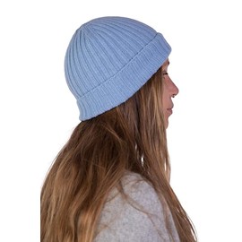 Cashmere Hat for Men and Women, Made in Italy, Scarf Hat, Cashmere, Winter Hat, Unisex, Merino Wool, Black, Grey, White, Beige, Warm, One Size Pashmina, lightblue