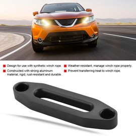 Hawse Fairlead, 6 pulgadas de aluminio negro Hawse Style Winch Fairlead para cabrestante sintético Cable guía de plomo ATV