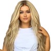 Fashion Blonde Wigs, Long Blonde Curly Wavy Synthetic Hair Party