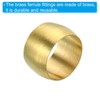 TA-VIGOR 12mm Tube OD Brass Compression Insert, 10PCS Brass Tube