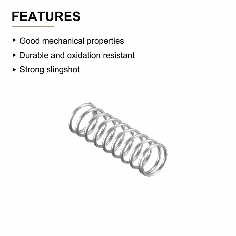 DTGN 0.5x5x15mm (DxODxL) Compression Springs, 50 Pack, Perfect for Machinery,