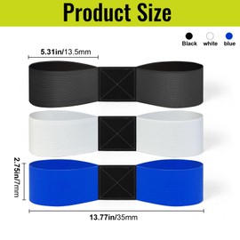 3 Pcs Golf Swing Trainer Arm Band - Body Connection Band for Consistent Swing Plane, Wrist Stability & Golf Swing, Golf Training Aid for Men (Black,Blue,White)