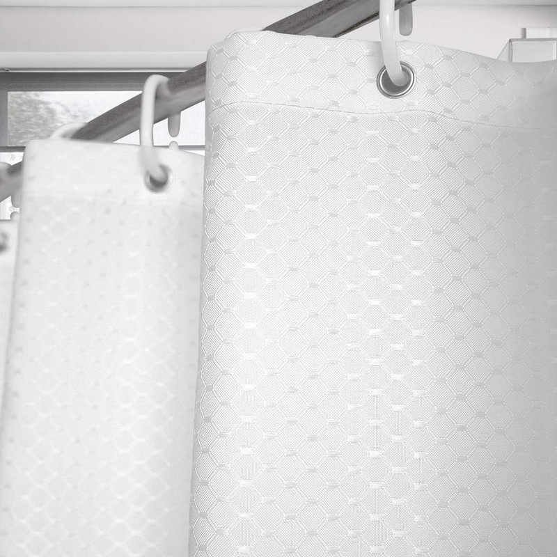 AooHome 72x78 Inch White Shower Curtain, Extra Long Fabric Bathroom