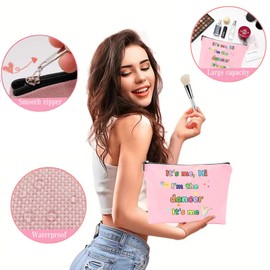 KULRAFEY It's me, I'm the Dancer, It's me Makeup Bag, Travel Cosmetic Bag for T-S Fans, Music Lovers Merch Gifts Travel Makeup Storage Organizer, With Zipper Pouch, Double-sided Printing (Dancer)