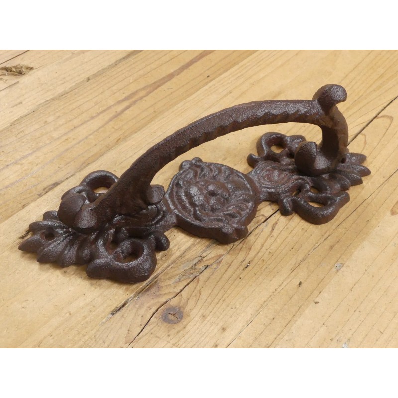 2 LARGE HANDLES RUSTIC CAST IRON BARN DOOR HANDLES SHED