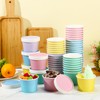 Fulmoon 100 Pack Paper Soup Containers with Lids Disposable Paper