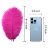 Piokio Piokio 20 pcs Fuchsia Ostrich Feathers Plumes 8-10 inch(20-25