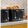 GE 2 Slice Black Stainless Steel Toaster, Extra Wide Slots