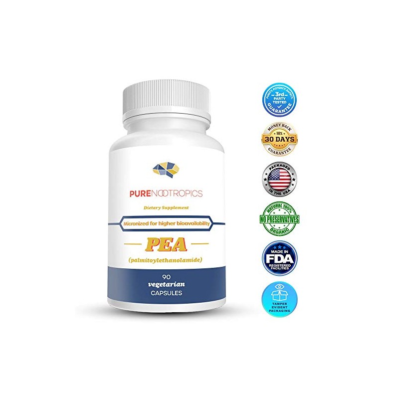 Pure Nootropics - Palmitoylethanolamide (Micronized Pea) 400 mg Capsules |