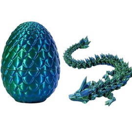 Dragon Hatch Egg- Year of the Dragon- 3D-printed Purple Dragon with Articulated Design, Durable and Lightweight Premium Quality - color: Easter