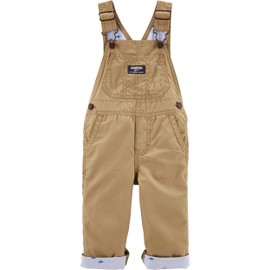 OshKosh B'Gosh Baby Boys World's Best Overalls, Tan Khaki, 9M