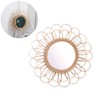 40cm Hanging Mirror Rattan Sunflower Circular Wall Mirror Decor Boho