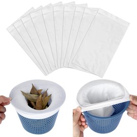 NATOSU Pack of 10 Pool Skimmer Socks Filter Socks Pool Socks Skimmer Nets for Fine Filtering Filter Accessories Skimmer Sock for Filter Basket Skimmer Basket Piscine Reusable