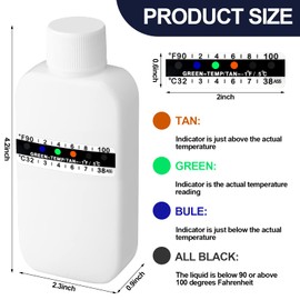 Jiuguva 13 Pcs Urine Test Complete Kit Includes 1 Lining Pocket Boxer Briefs 2 Portable Empty Urine Temperature Bottle 10 Adhesive Temperature Strips(Large)