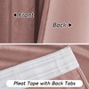 RYB HOME Dusty Pink Velvet Curtains 102 inches with Hook