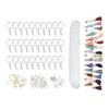 200pcs Acrylic Key Ring Kit 30 Acrylic Blank 30 Key