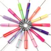 【P159】10pcs Opal Print Plastic Beadable Pen Bead Pens Ballpoint:_#2 yellow