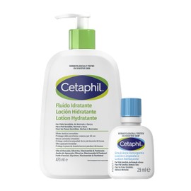 Cetaphil Moisturising Body Cream Fragrance Free 470ml + Emulsion Facial Cleanser Travel Size 29ml