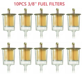 Geartronics 10PCS 3/8" Fuel Filters Industrial Universal Motorcycle Inline Metal Plastic NEW