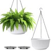 T4U 10 Inch Hanging Planters for Indoor Plants, 2 Pack