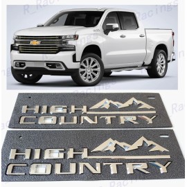 GM Auto 2PCS Front Fender Chrome High Country Emblems Badge Fit For 2019-22 Silverado