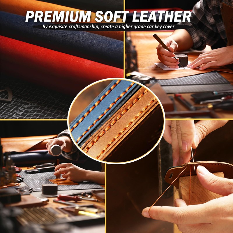 OFF WE GO for Lexus Key Fob Cover, Leather Key