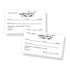 Lash Lift and Tint Appointment Reminder Card | 50 pk | Client Instructions Matches Eyelash Lift Aftercare Instruction Card Loyalty Punch 2 x 3.5”