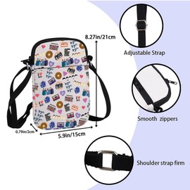 ZJXHPO 90s Music Lover Gift Pop Music Cross Body Bag Team Messenger Bag Bye Shoulder Bag (Bye CB)