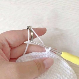 Crochet Ring for Fingers 10PCS, Adjustable Crochet Tension Ring Knitting Accessories for crocheting（Silver）