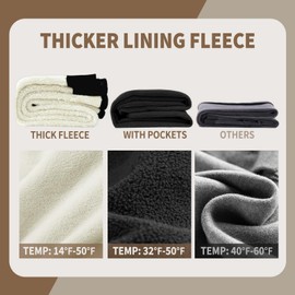 CAMPSNAIL Fleece Lined Leggings Women - High Waisted Thick Warm Soft Pants Tummy Control Thermal Casual Black Reg & Plus Size