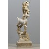 Griechische römische Göttin Artemis Diana Alabaster Statue Skulptur Figur bunt