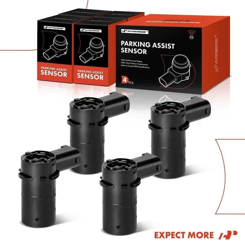 A-Premium 4-PC Rear Reverse Backup Parking Aid Assist Sensor Compatible