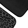 Suobstales Black Leopard Print Car Mats for Front Rear, 4