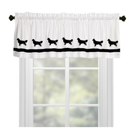 Golden Retriever Dog Window Valance Curtain - In Your Choice of Colors - Custom Made