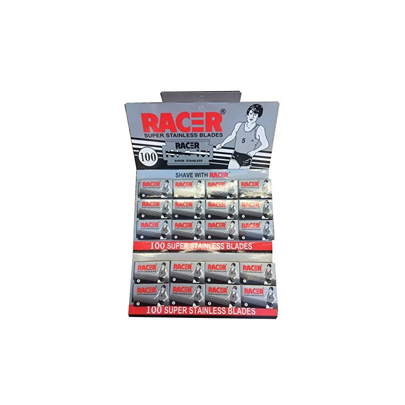 Racer Super Stainless Double Edge Safety Razor Blades, 100 blades