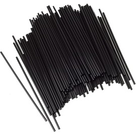 Concession Essentials Coffee Stirrers, 5 Inch Black Plastic Sip Stix, 200 Count