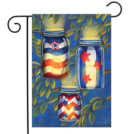 Briarwood Lane Patriotic Luminaries Summer Garden Flag Fourth of July Lanterns 12.5" x 18"