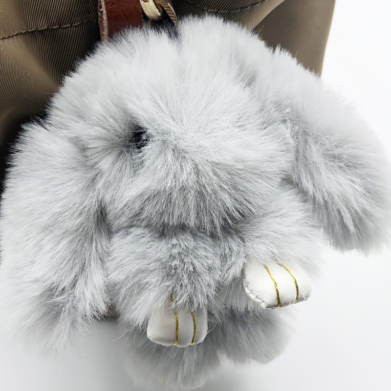 Sqzrpomddy Keychain, Keychain, Cute, Rabbit, Fluffy, Keyring, Bag Hanging Decoration,