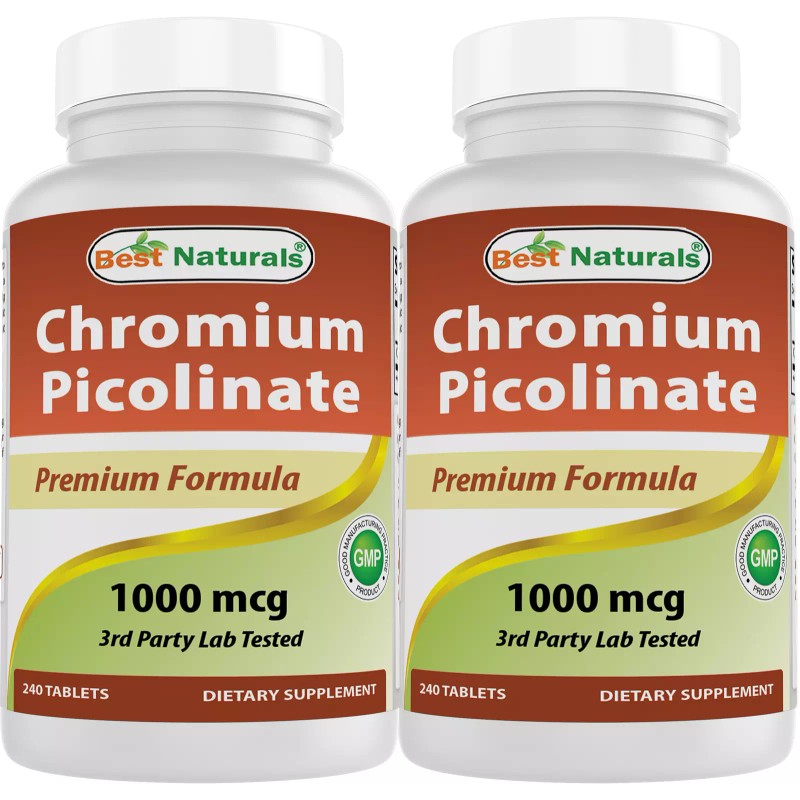 Best Naturals 2 Pack Best Naturals Chromium Picolinate 1000mcg 240